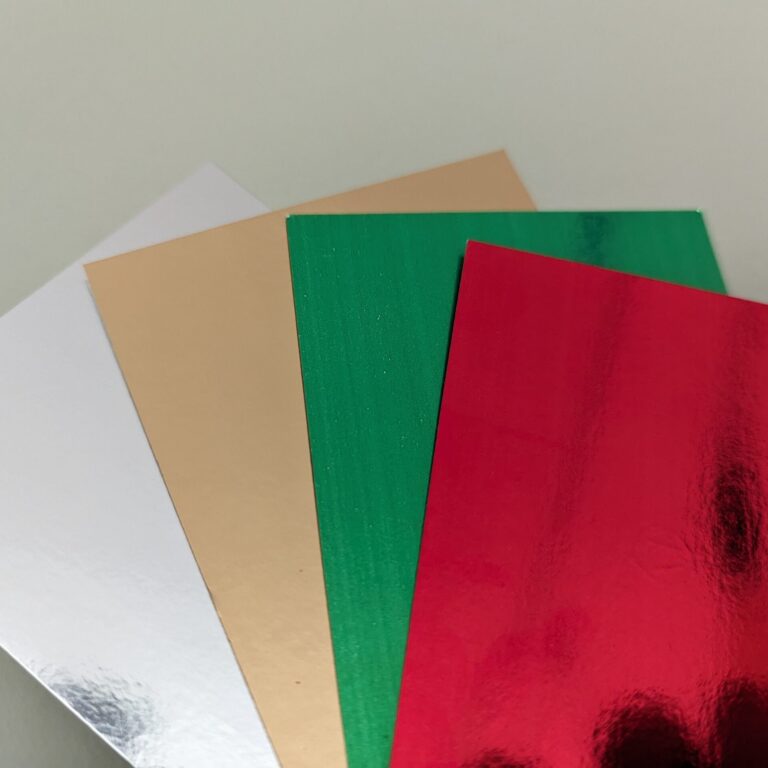 Silver, Gold, Green, and Red Foils